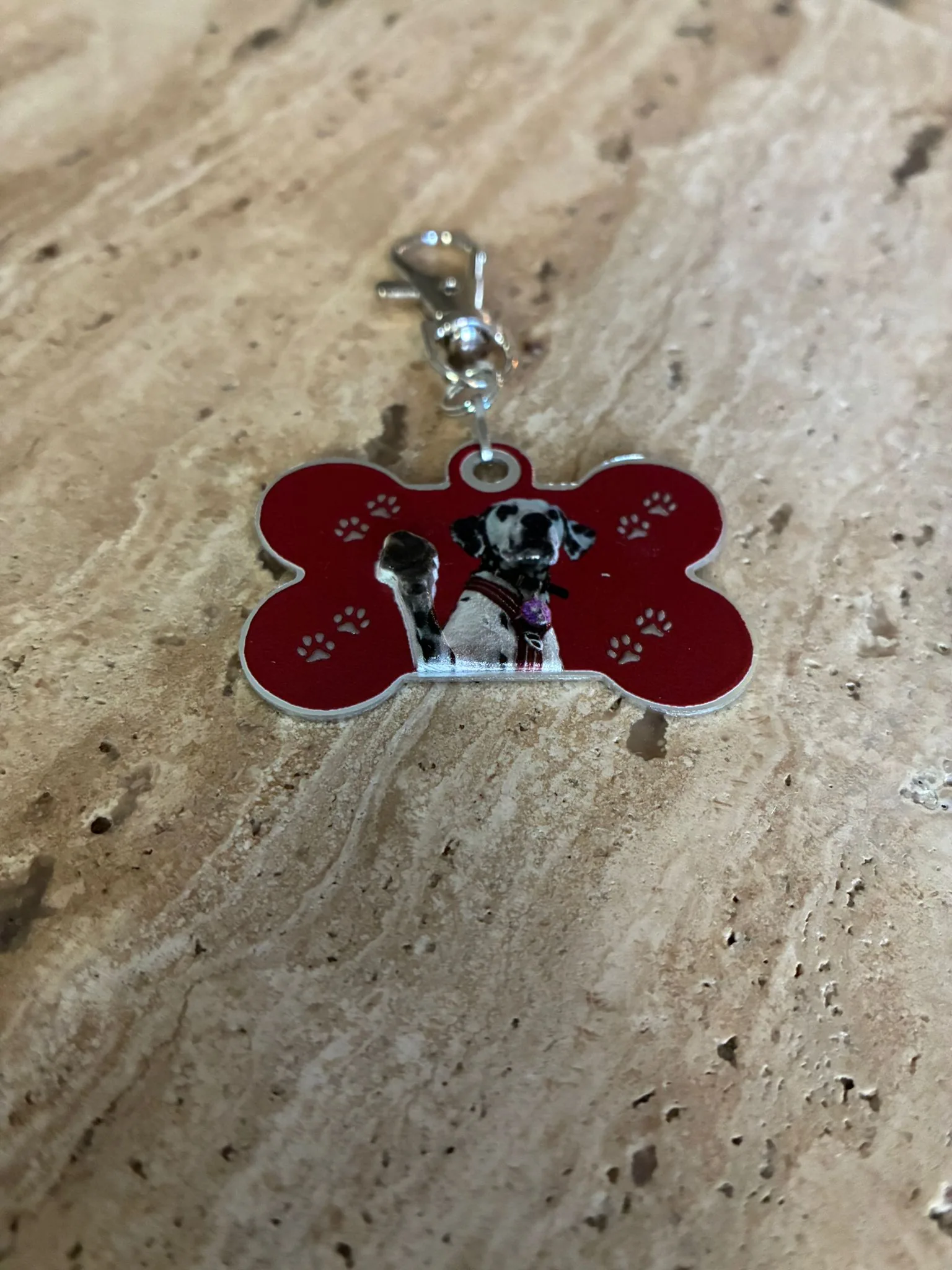 Real keychain, front view