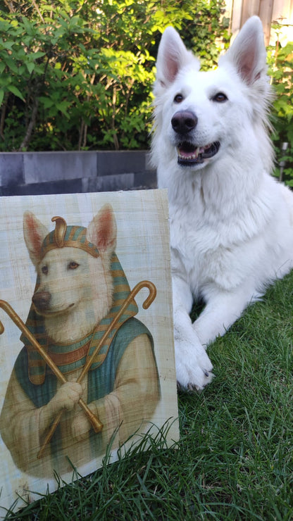 Huisdierportret op Papyrus  – Vereeuwig jouw huisdier als farao